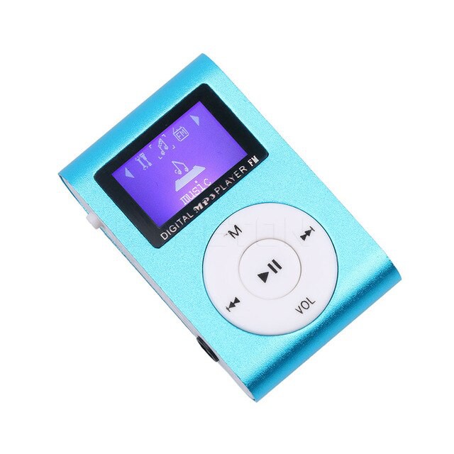 (TẶNG TAI NGHE - CÁP SẠC) Máy Nghe Nhạc Mp3 MINI có màn hình-kẹp gắn quần áo-tặng tai nghe và dây sạc-digital mp3 player