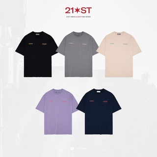 Áo phông 5 màu in chữ 21st urban always t-shirt