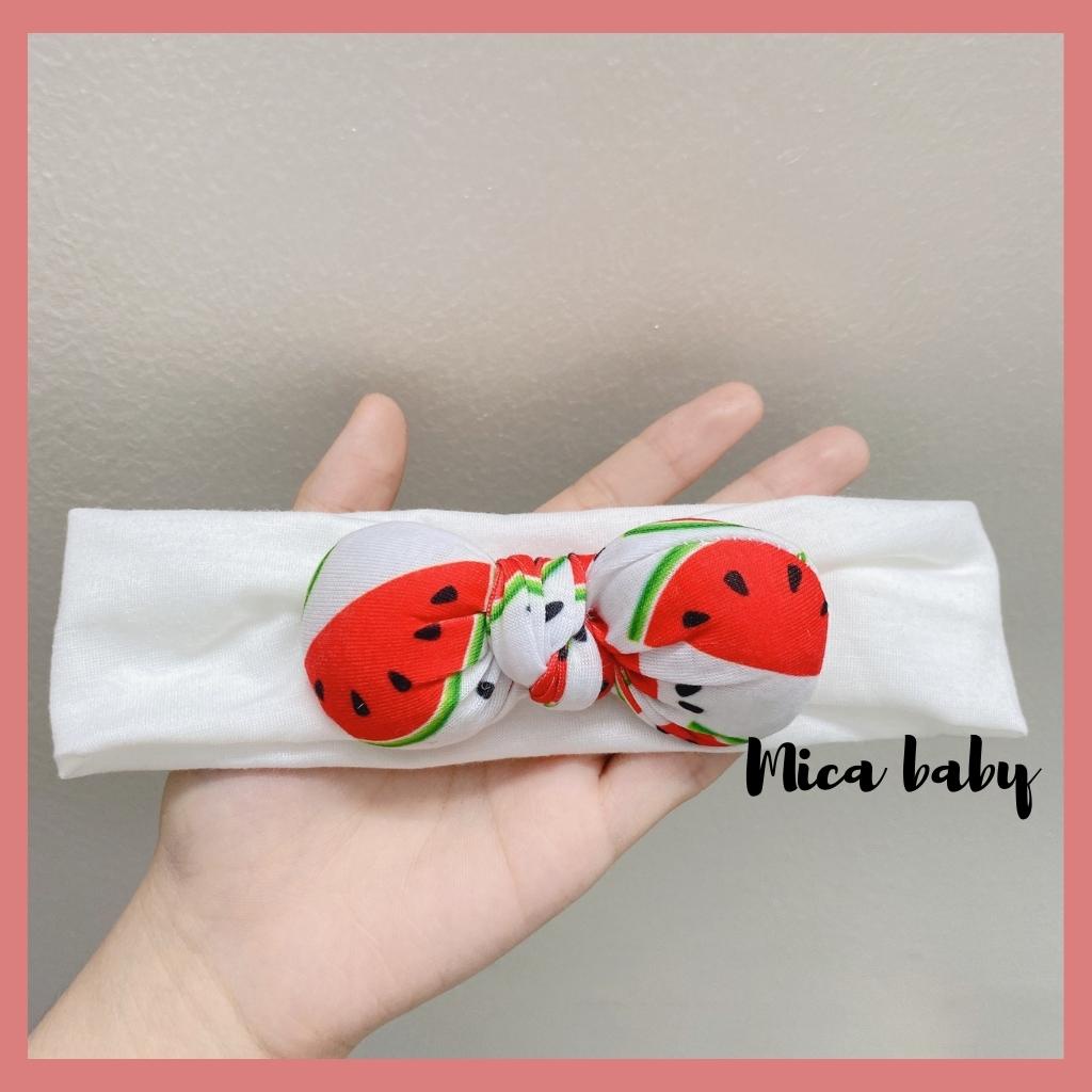 Băng đô vải gắn nơ phồng dễ thương cho bé gái Mica Baby BD54