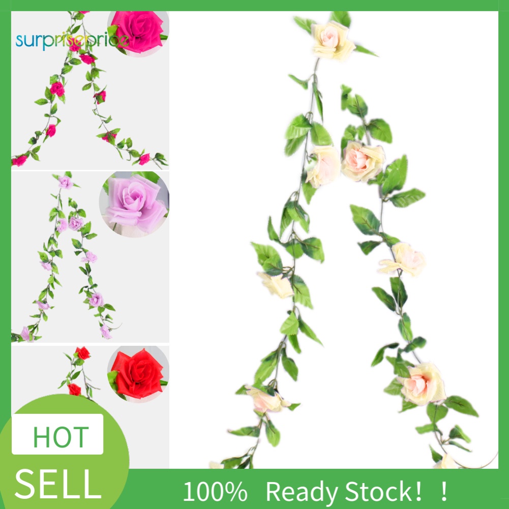 Dây hoa leo chất liệu nhân tạo 2.35m trang trí ống máy điều hòa