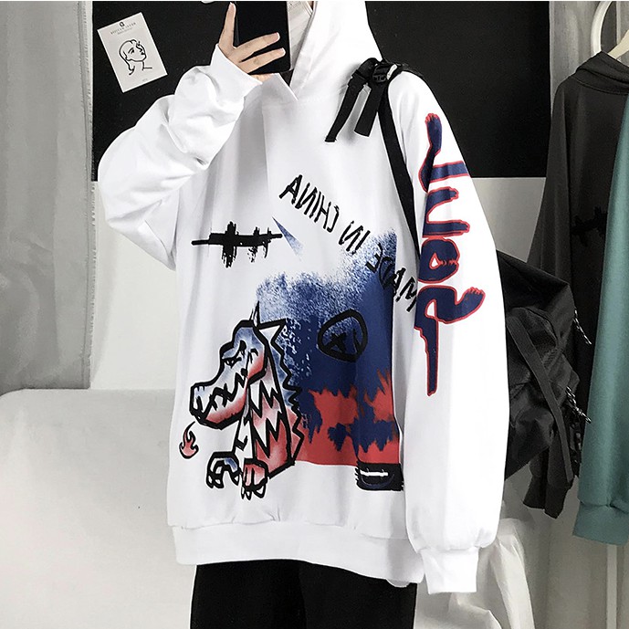 Áo Hoodie Dáng Rộng In Hình Thời Trang Cao Cấp Cho Nam | BigBuy360 - bigbuy360.vn