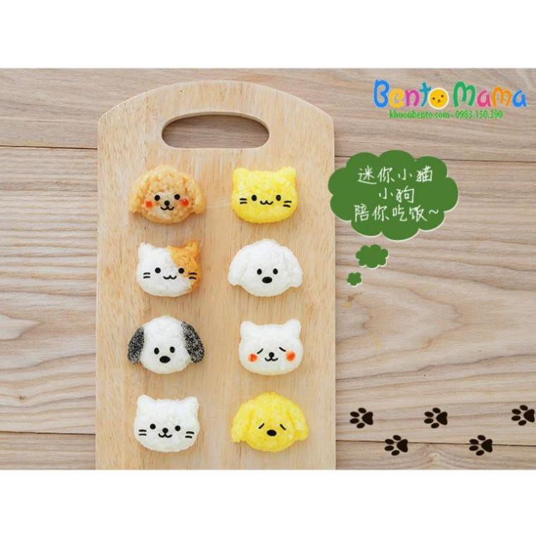 Bộ khuôn Nhật Bản ép cơm bento Mèo con cún con mini chính hãng Arnest - Cao cấp