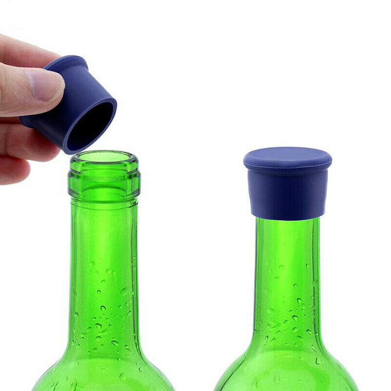 Set 5 nắp đậy chai rượu vang bằng silicone tái sử dụng tiện lợi