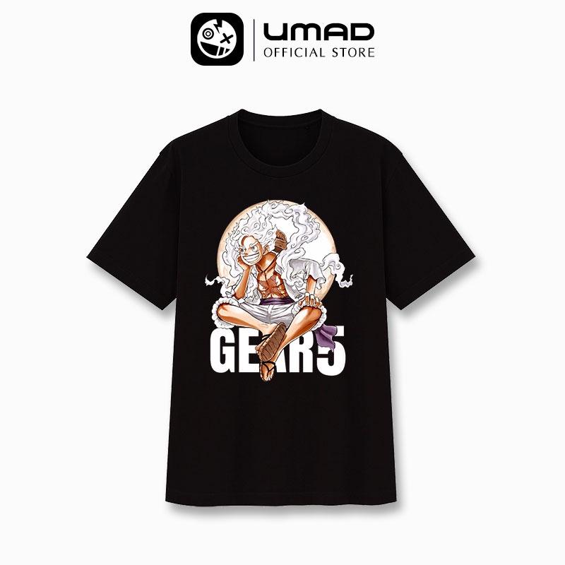 Áo thun nam UMAD one piece bigsize 100kg (3XL, 4XL) Anime Manga cổ tròn tay ngắn LUFFY Gear 5 phản quang cao cấp