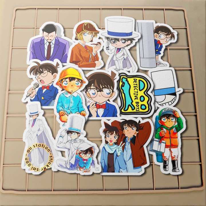 Sticker CONAN - thám tử lừng danh conan - sticker nhựa PVC không thấm nước, dán nón b hiểm, laptop, điện thoại, Vali, xe