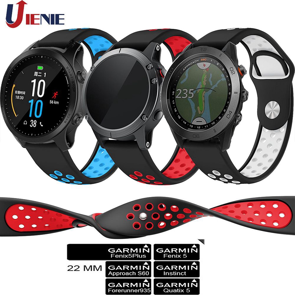 Dây đeo silicone 22mm tháo gỡ nhanh cho đồng hồ thông minh Garmin Fenix 5/5Plus/935/945/Quatix5/Approach S60