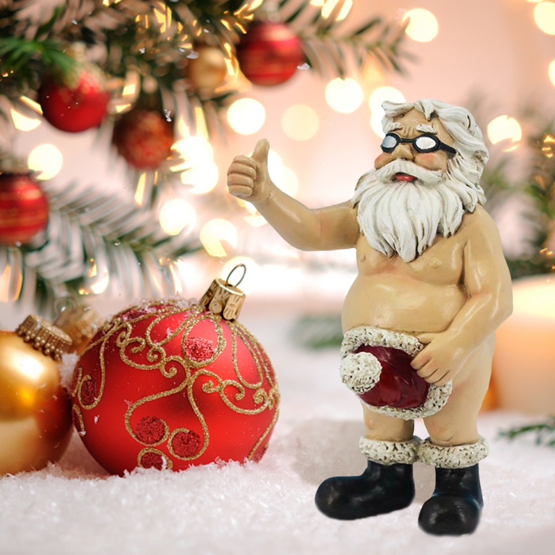 Đồ trang trí Ông Già Noel Bằng Nhựa Resin Để Bàn Trang Trí Giáng Sinh