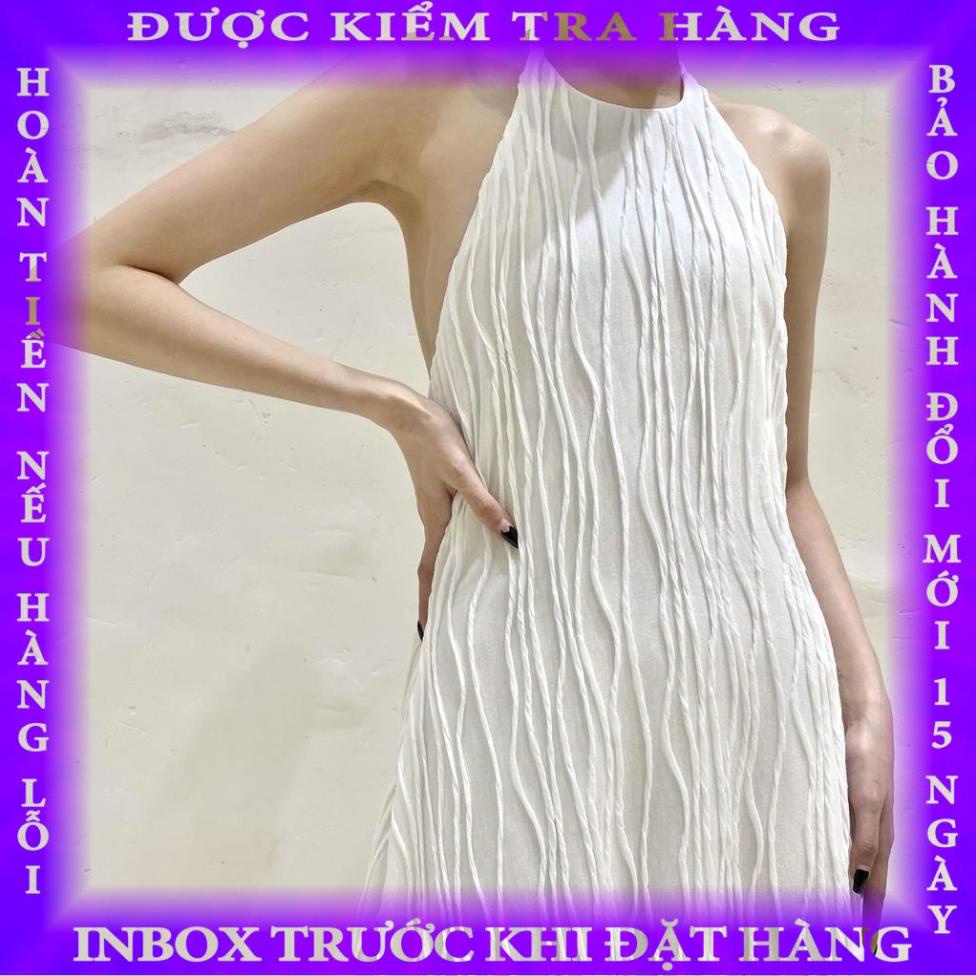 WHITELAZZ | Đầm yếm dáng suông màu trắng Lana Halterneck Dress dongthao