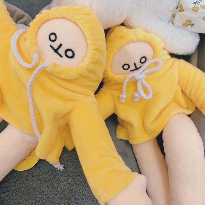 (Size to 40cm) Gấu bông ôm gối chuối cute dễ thương Gấu bông Lelush Sáng tạo doanh 2021