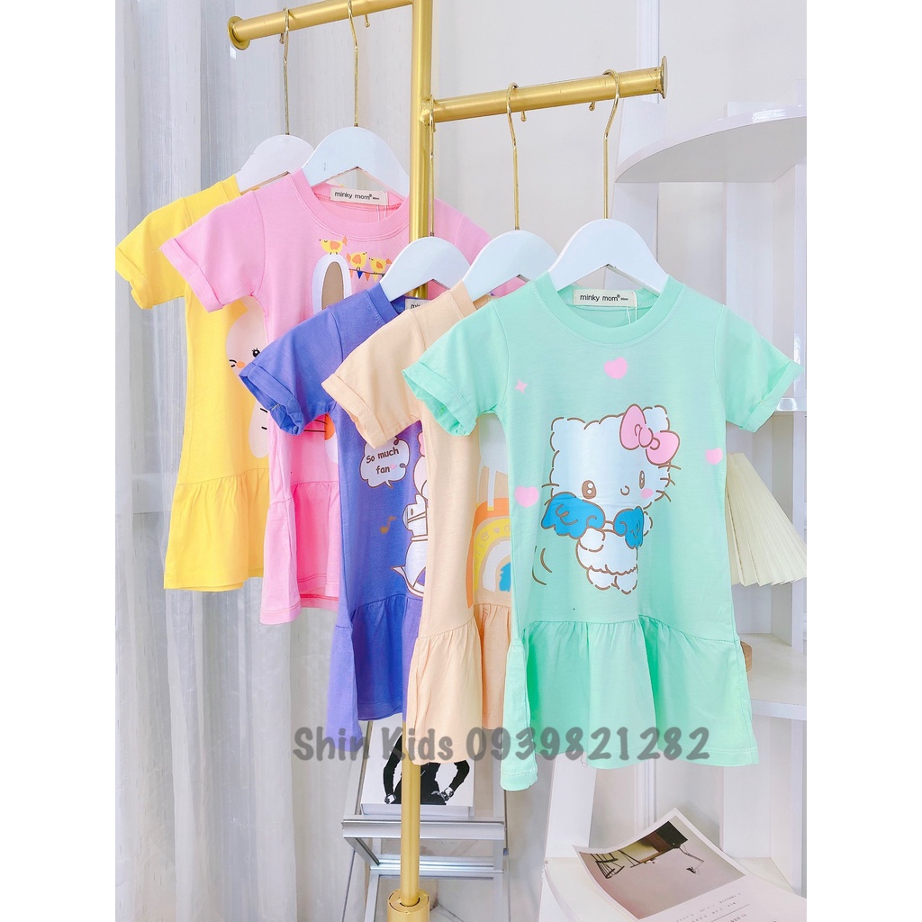 ***Free Ship*** Đầm Đuôi Cá Chất Thun Lạnh Hàng Minky Mom  In Hình Thỏ Siêu Dễ Thương Dành Cho Bé Gái (7-20kg)
