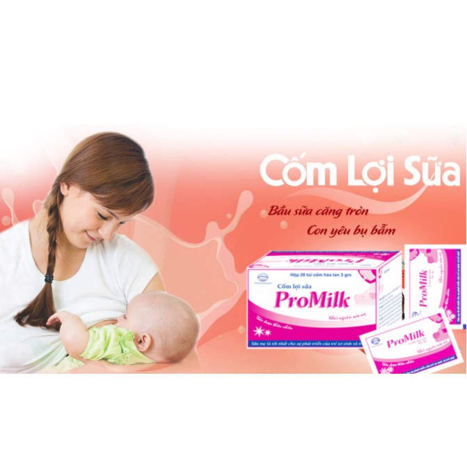 Cốm lợi sữa ProMilk - Hỗ trợ tăng tiết sữa và tăng chất lượng sữa(Hộp 20 gói) - CN307