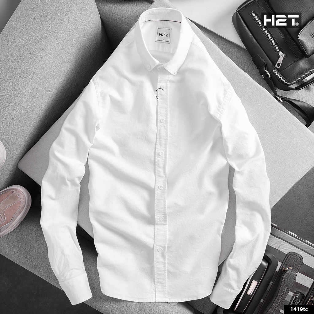 Áo Sơ Mi Nam Dài Tay H2T Kiểu Dáng Slim Fit, Chất liệu Modal Ít Nhăn, Bên Trong Cổ Áo Phối Viền Sọc Tinh Tế 1419 | BigBuy360 - bigbuy360.vn