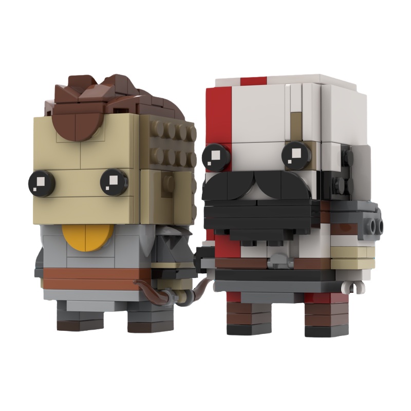 Bộ Đồ Chơi Lắp Ráp MOC-75471 Kratos Atreus Brickheadz 269 Mảnh Ghép Hình