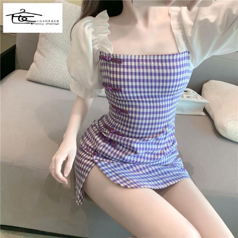 Đầm Trễ Vai Tay Phồng Phong Cách Hàn Quốc Thời Trang Mùa Hè 2022 Mới