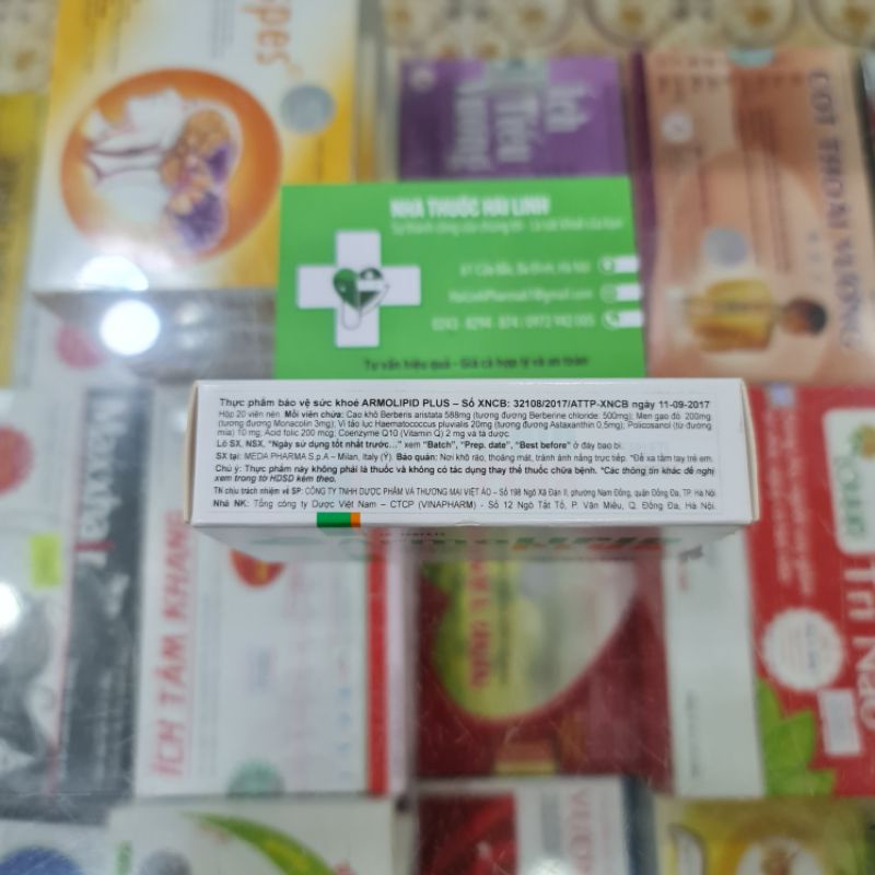 Viên uống giảm Cholesterol, Mỡ máu Armolipid Plus ⚡ Tặng quà ⚡ Hộp 20 viên Nhập khẩu Ý