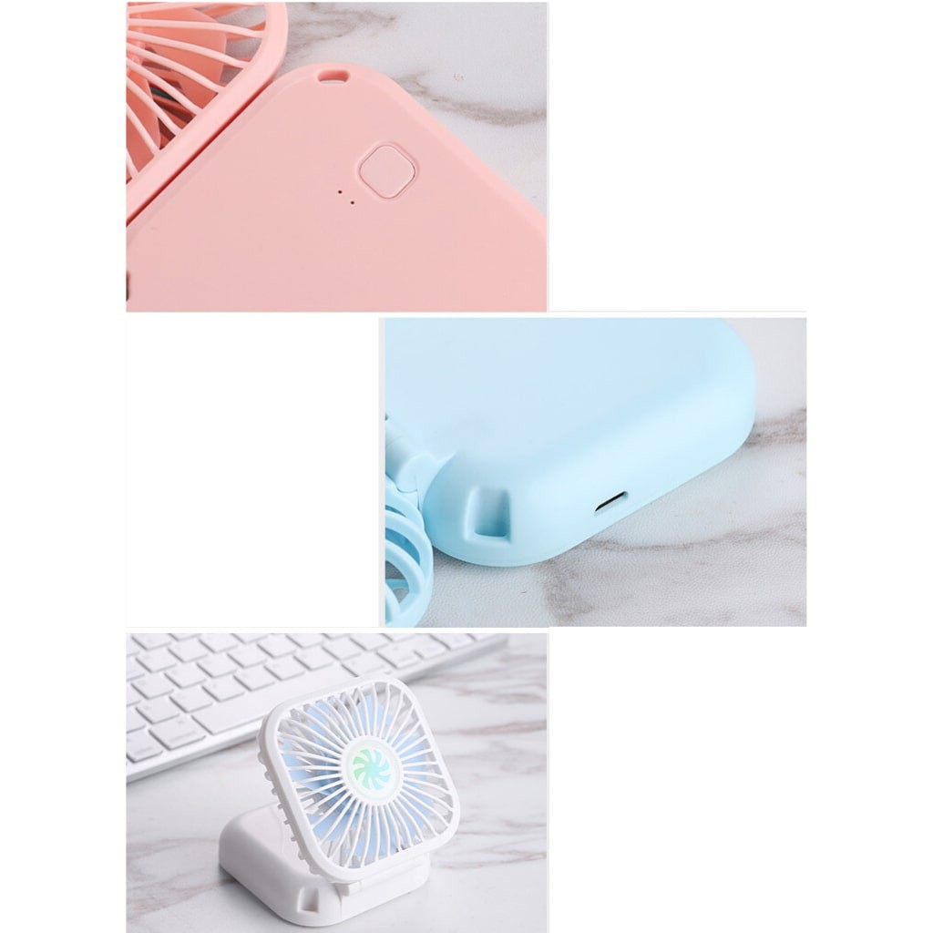 Quạt Mini cầm tay Đa năng  7 cánh quạt KR 264- Pin 1000 mAh, Gập 180 độ, Sạc USB- KARA 264 | BigBuy360 - bigbuy360.vn