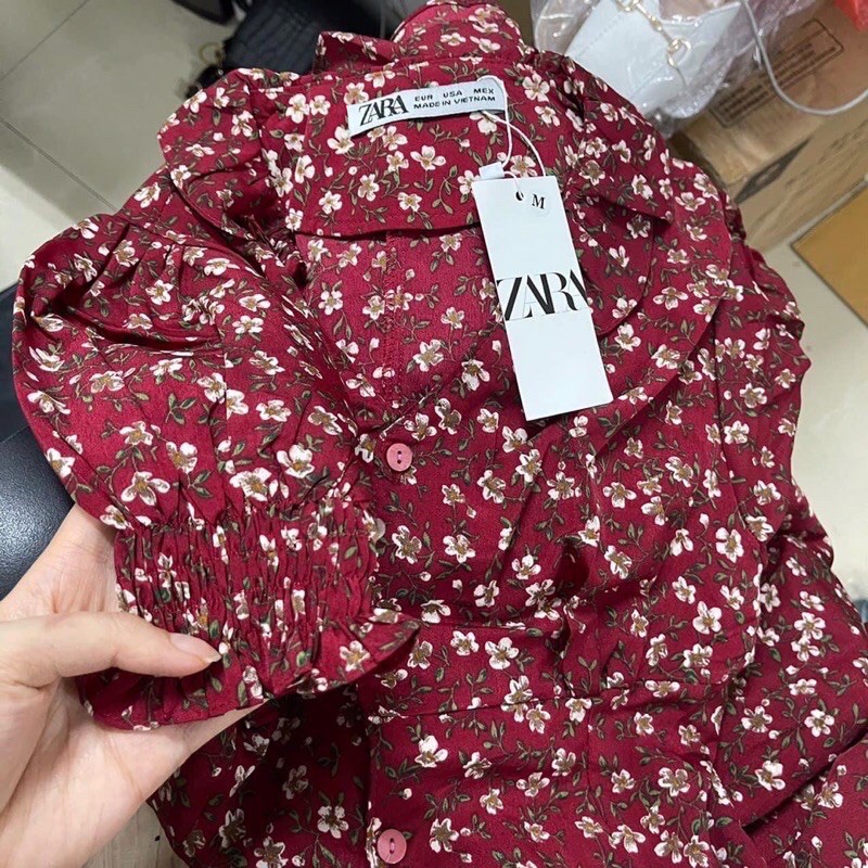 🍓 Váy hoa đỏ cổ V vintage🍓 | BigBuy360 - bigbuy360.vn