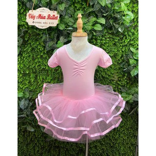 Váy múa nơ lưng viền ngắn