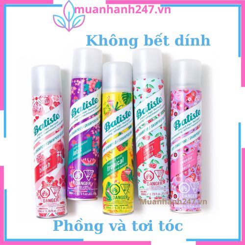 Dầu Gội Khô FREESHIP Gội Bastiste Dry Shampoo chính hãng Anh