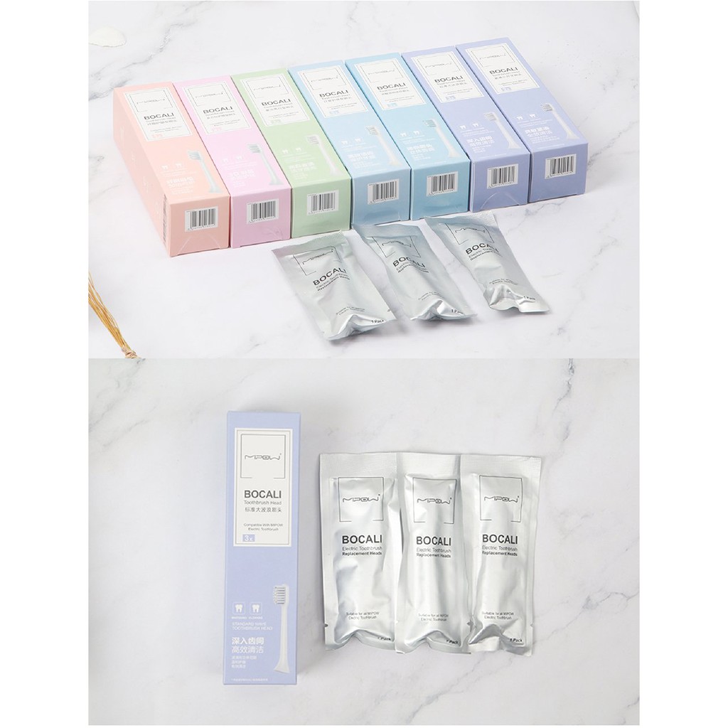 BỘ 3 ĐẦU BÀN CHẢI ĐIỆN MIPOW BOCALI
