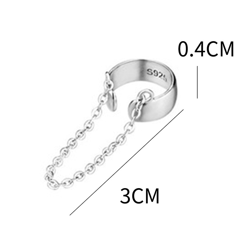 Bông Tai Dạng Kẹp Màu Bạc Không Xỏ Lỗ Đơn Giản Độc Đáo Thời Trang Cho Nữ