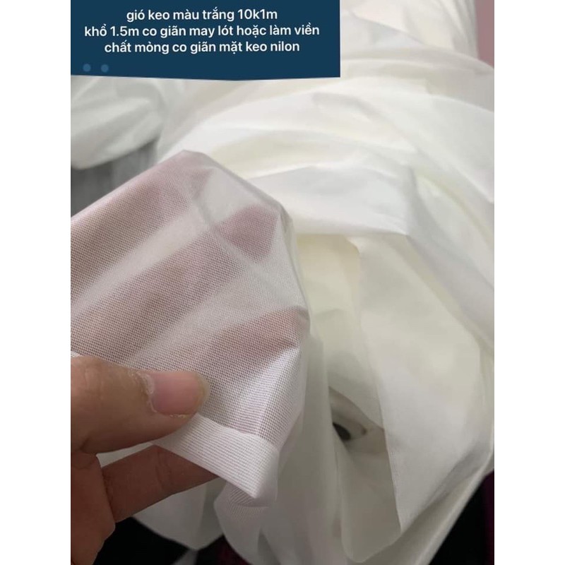Vải Lót gió trắng keo co giãn mỏng-dùng để che phủ chống bụi cho các đồ dùng- RÈM TRANG TRÍ MỎNG GIÁ RẺ NHẤT