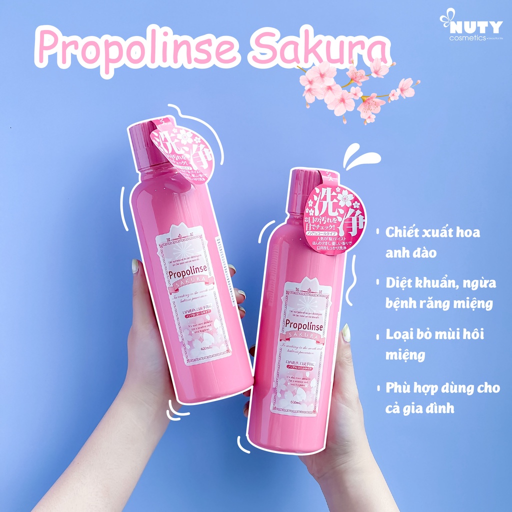 Nước Súc Miệng Propolinse Nhật Bản Hoa Anh Đào (600ml)