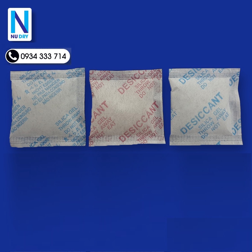 Gói Hút Ẩm 1KG quy cách 1/2/3/5/10g Silicagel - hạt hút ẩm thực phẩm quần áo giày dép máy ảnh NU DRY