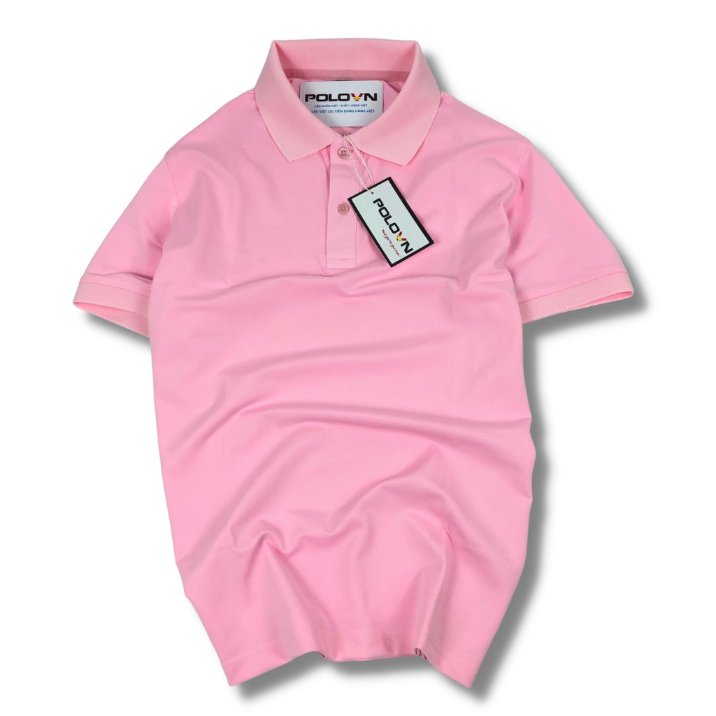 Áo thun Polo nam cổ bẻ Basic màu Hồng , vải cá sấu - không xù lông, không ra màu, thấm hút mồ hôi, form regular fit | BigBuy360 - bigbuy360.vn