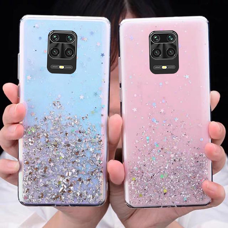 Ốp điện thoại kim tuyến cho Xiaomi Redmi 9 9A 9C Redmi Note 9S 9 Pro Max 6 Pro Case Redmi 8A Redmi S2 K20 K30 Pro