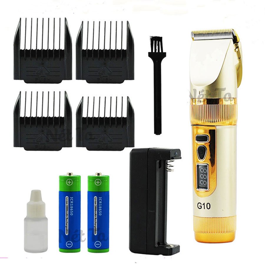 Tông Đơ Hớt Tóc Chuyên Nghiệp G10 TẶNG KÈM Pin SƠ CUA + Lược Cắt Tóc