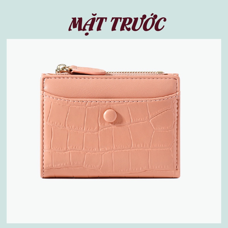 Ví nữ ngắn mini thời trang chính hãng PERFECT FOR YOU nhỏ gọn nhiều ngăn đựng tiền da cao cấp cực đẹp TM09 -GUTADO