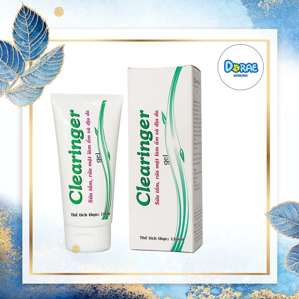 ✅ Sữa tắm toàn thân, sữa rửa mặt làm dịu và dưỡng ẩm da Clearinger Gel_150ml
