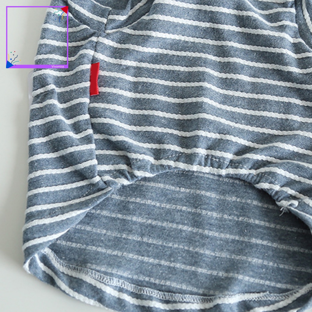 Áo Thun Họa Tiết Kẻ Sọc Thời Trang Cho Thú Cưng