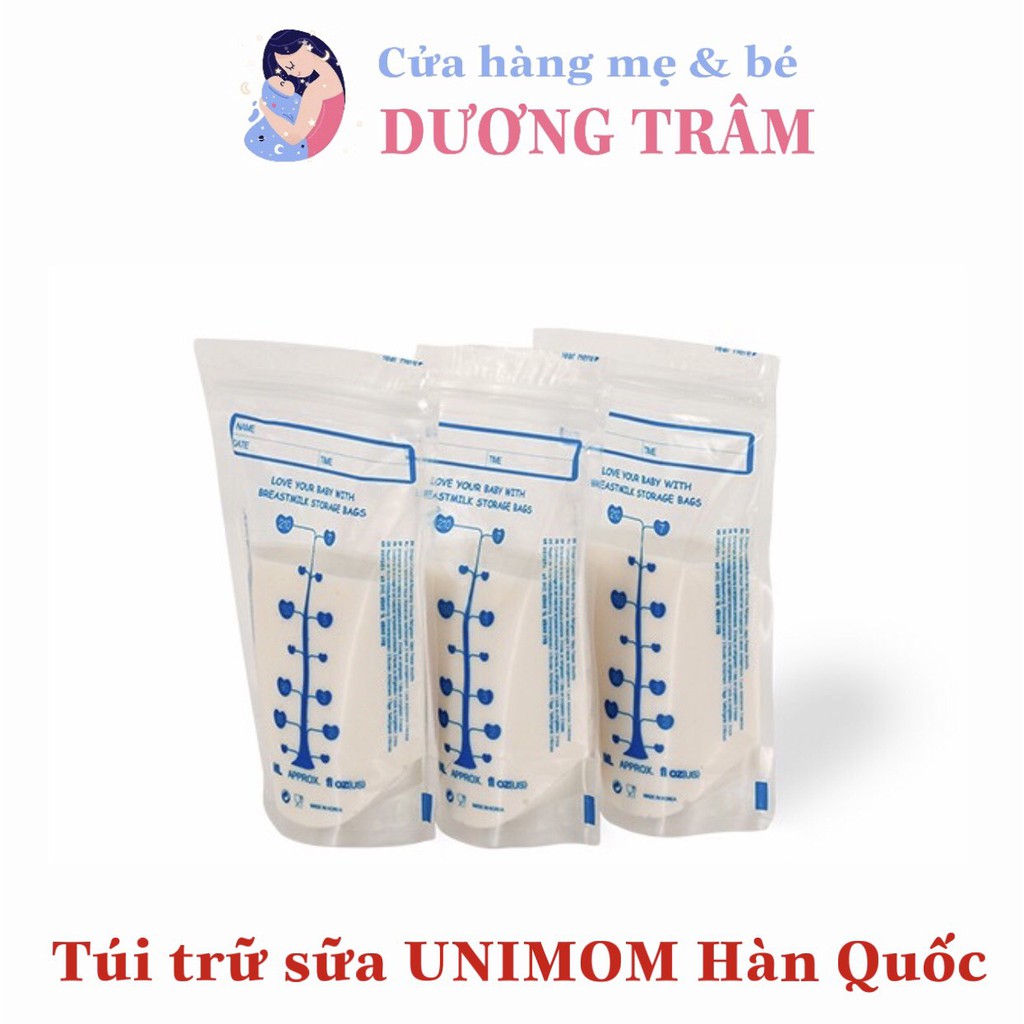 Túi trữ sữa Unimom Compact Hàn Quốc 210ml hộp 30/ 60/ 20/ 10 túi chính hãng, không chứa BPA an toàn cho trẻ