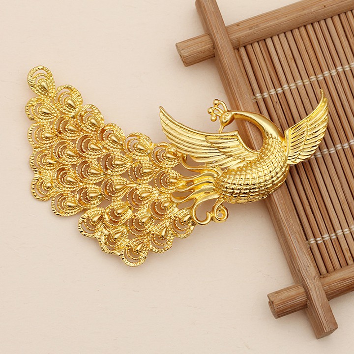 1 phiến phượng hoàng đúc 54*75mm nguyên liệu làm trâm làm trang sức cổ trang cosplay cổ phục có màu KC