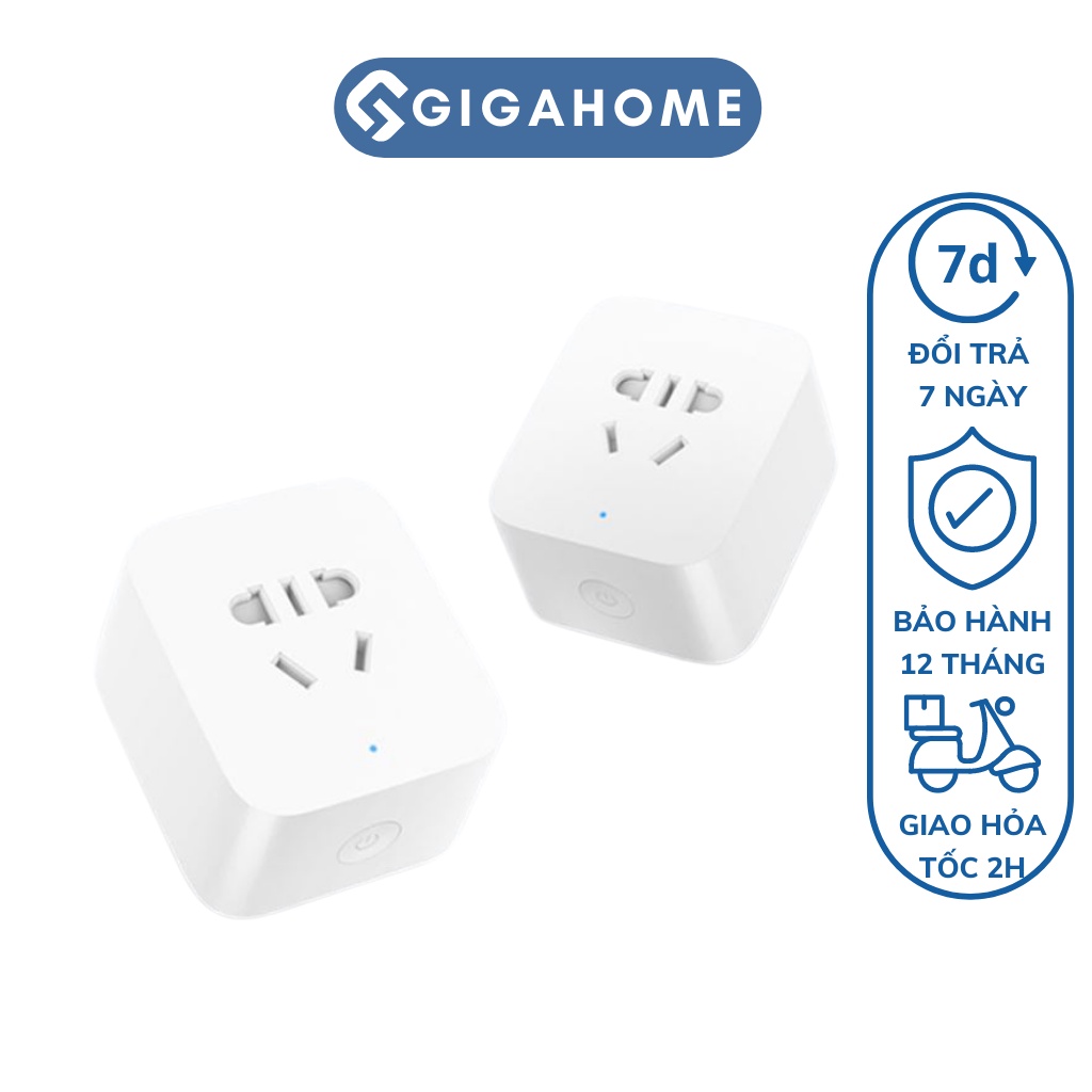 Ổ Cắm Điện Thông Minh GIGAHOME Kết Nối Wifi, Tích Hợp Đầu Cắm 2 Chấu, 3 Chấu 5970