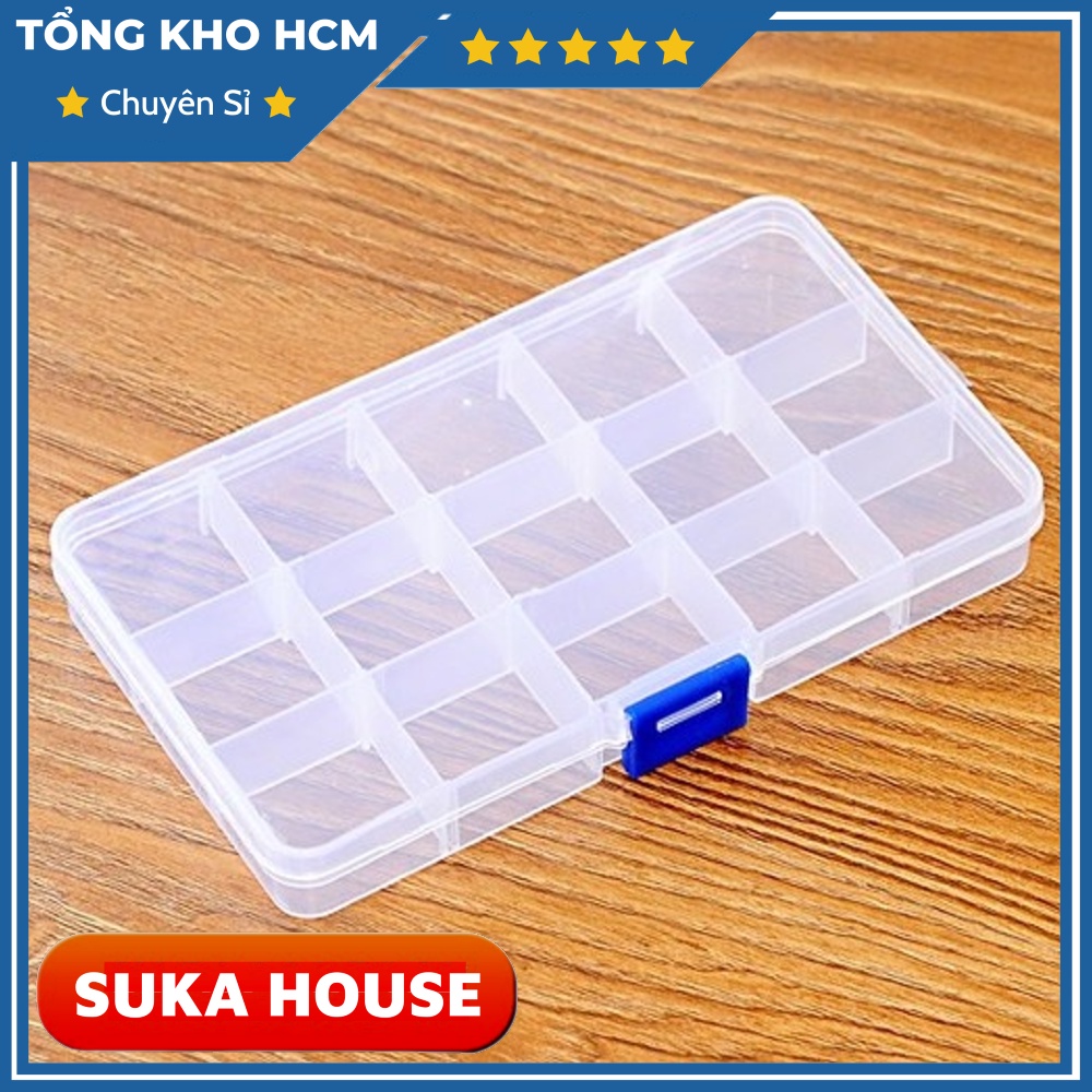 Hộp Đựng Trang Sức 15 Ngăn Có Thể tháo Ráp Các Ngăn SUKAHOUSE H026