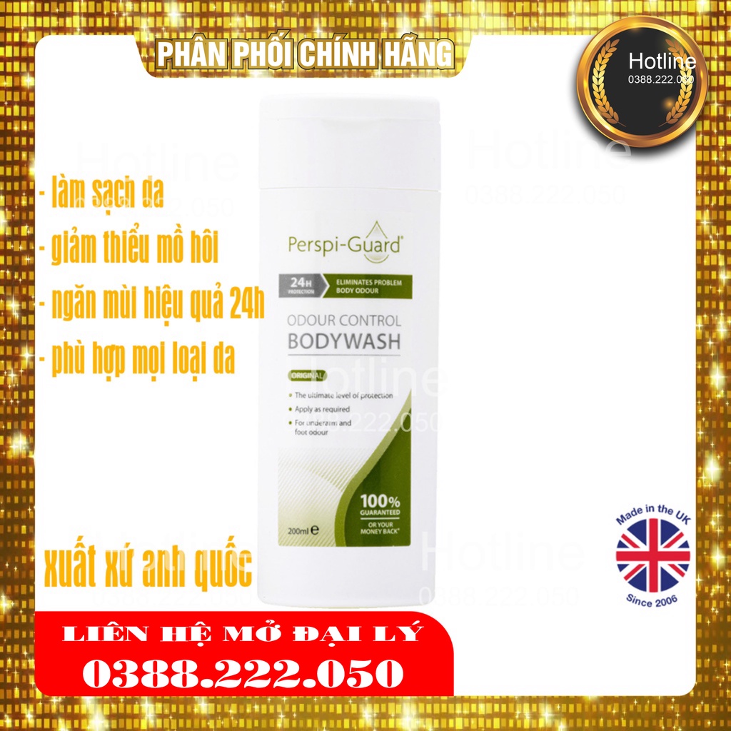 (chính hãng) Sữa tắm ngăn mồ hôi Perspi-Guard Odour Control Body Wash 200ml chính hãng chính hãng