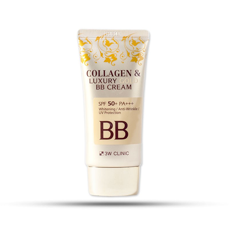 Kem Nền Trang Điểm 3in1 3W Clinic Collagen &amp; Luxury Gold BB Cream SPF 50/PA+++ 50ml