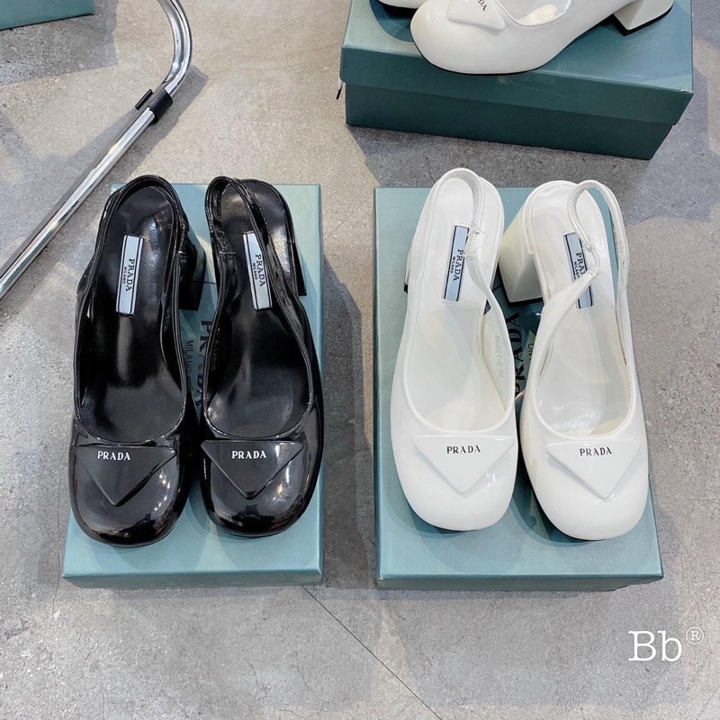 Sandal cao gót nữ 3 phân và 7 phân gót vuông mũi chữ Pada và mũi tháp vàng  M9247