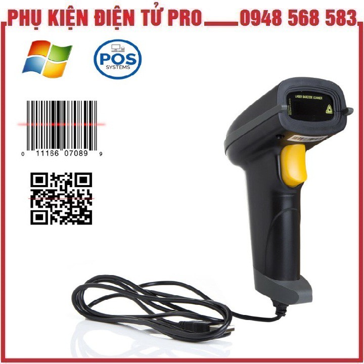 MÁY QUÉT MÃ VẠCH KHÔNG DÂY CAO CẤP 2.4G TỐC ĐỘ QUÉT SIÊU NHANH EUCCO 1D