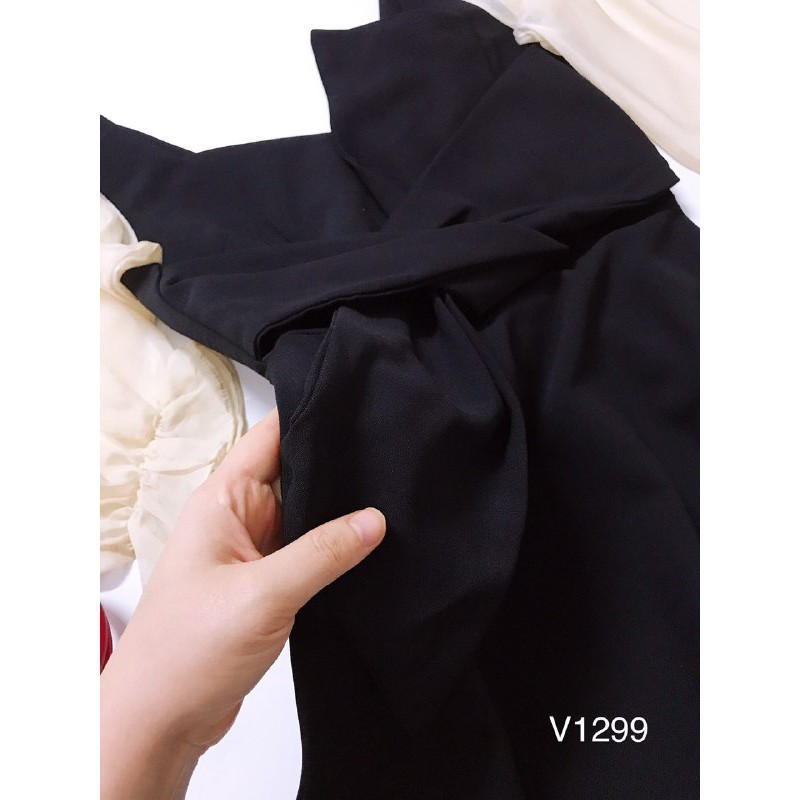 [ xả kho ] MiD Đầm kate Nhật V1299 cổ lệch lạ mắt Mie Design kèm ảnh thật