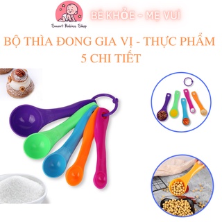 Bộ 5 thìa đo lường, định lượng.