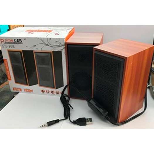 Loa máy tính vi tính laptop mini để bàn siêu bền vỏ gỗ Arigato M22 - bass giá rẻ âm thanh cực hay