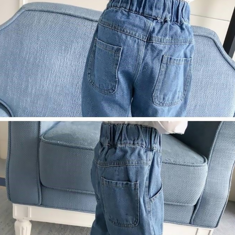 Quần Jean Dài Thiết Kế Mới Thời Trang Mùa Xuân Thu Dành Cho Bé Gái