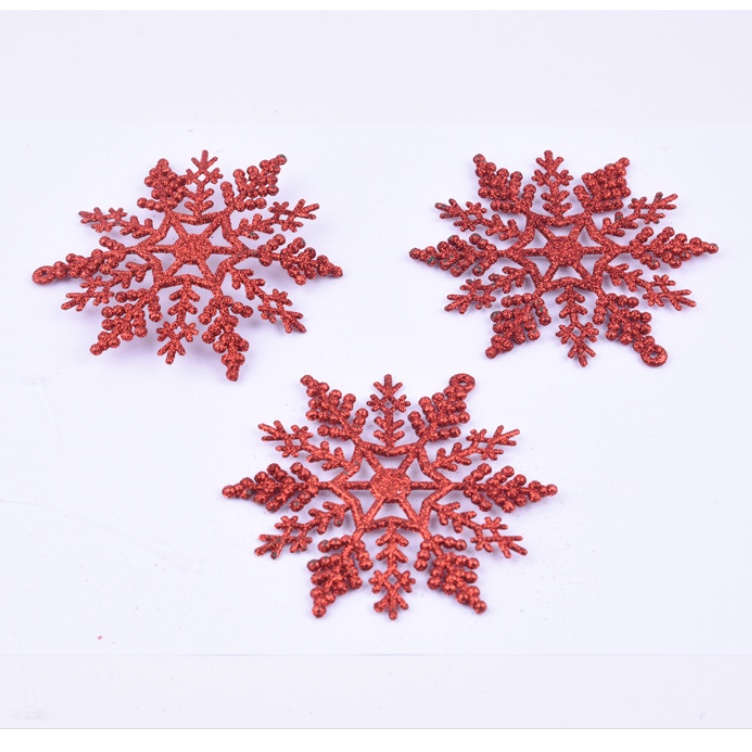 Phụ kiện trang trí noel set 3 bông tuyết kim tuyến