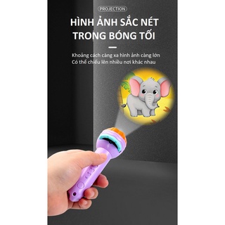 Đèn pin xoay chiếu hình ảnh vui nhộn cho bé tuổi thơ dữ dội