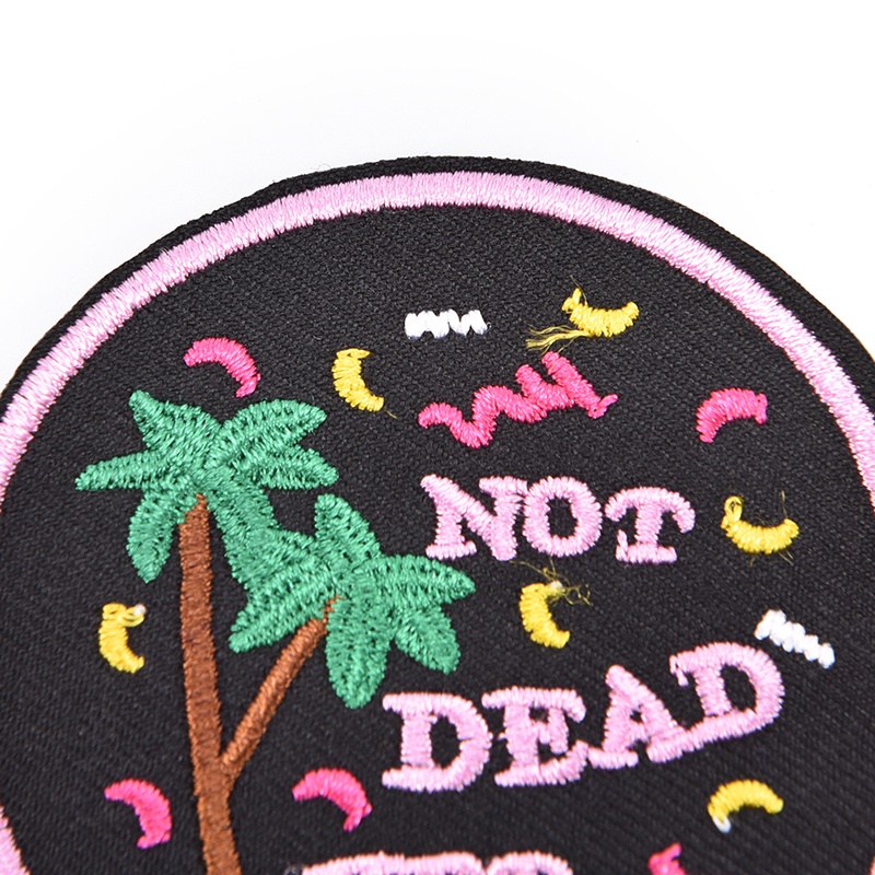 1 Miếng Dán Ủi Quần Áo Thêu Chữ Not Dead Yet 0609