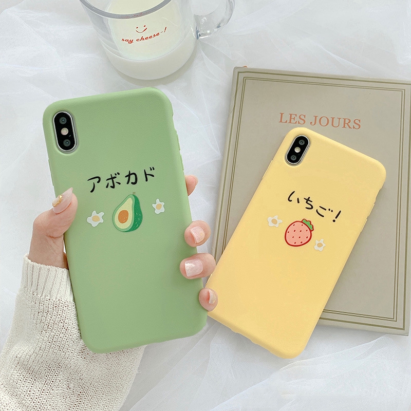 Ốp điện thoại họa tiết bơ và dâu tây cho iPhone11/11Pro 11Pro Max X XR XS XS MAX 78 Plus SE | BigBuy360 - bigbuy360.vn